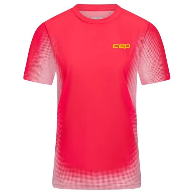 Дамска тениска CEP Women's Run Shirt Short Sleeve Running shirt - Pink / Fade