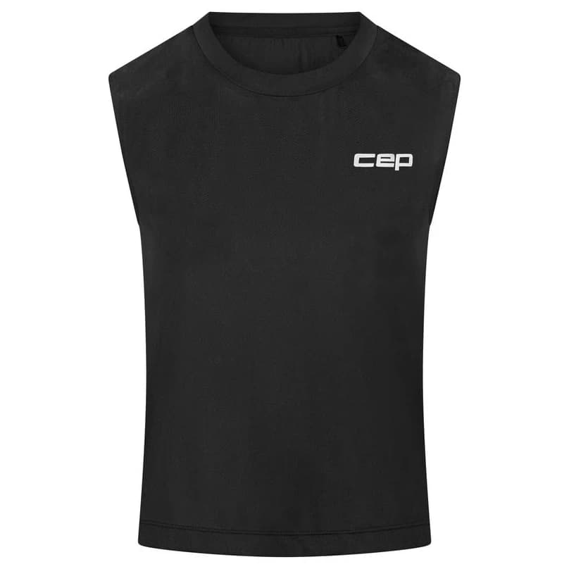 Дамски потник с широка презрамка CEP Women's Run Shirt Sleeveless Tank top - Black