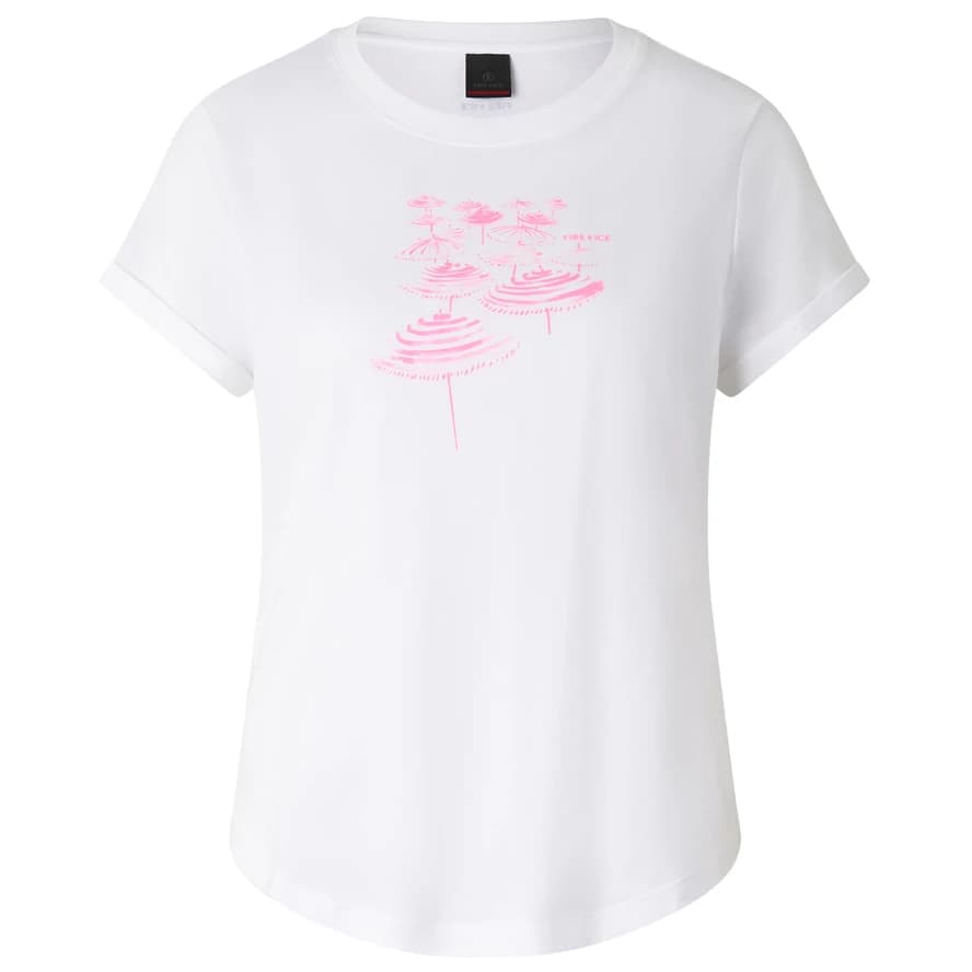 Дамска тениска Bogner Fire+Ice Women's Debra4 T-shirt - White / Pink