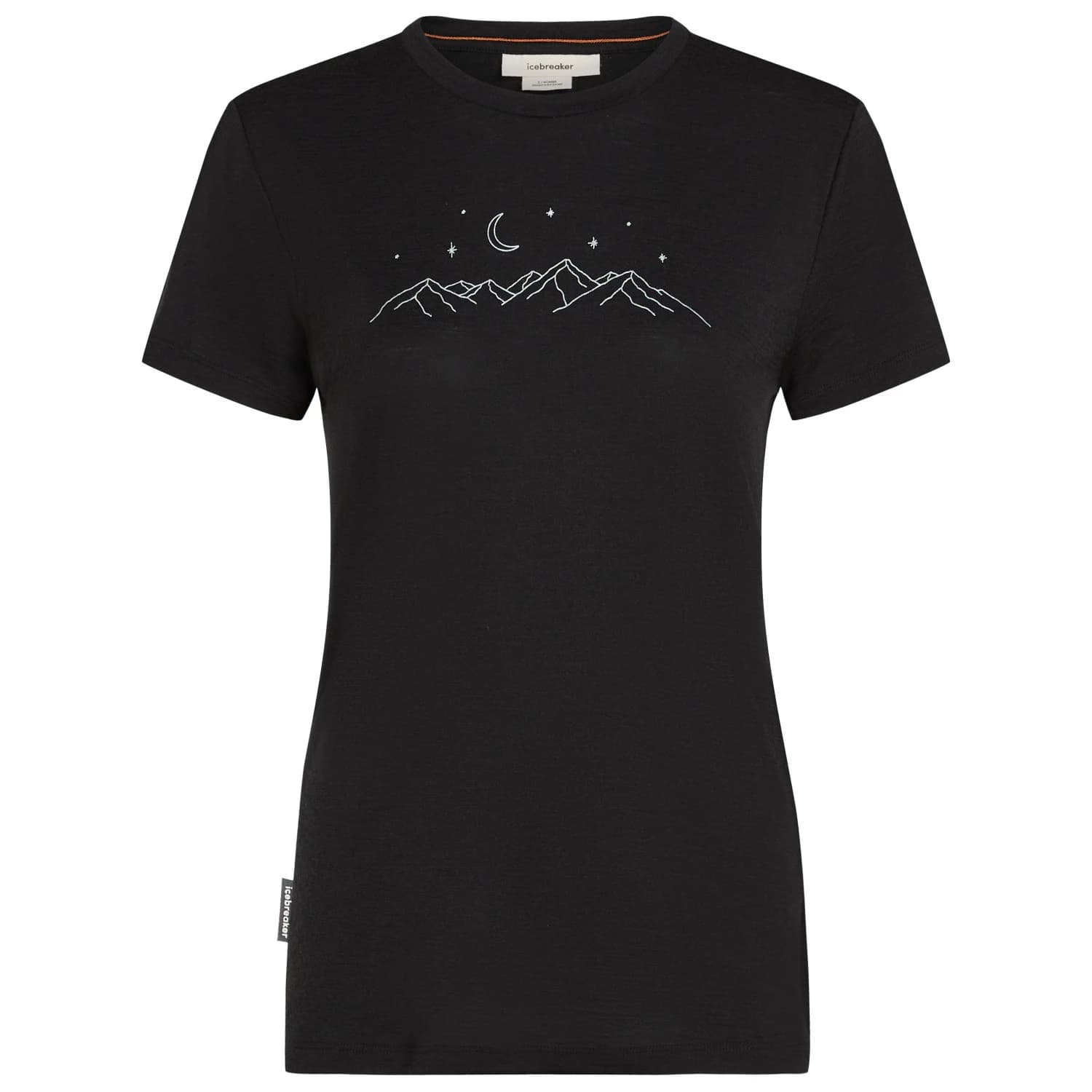 Дамска мериносова блуза Icebreaker Women's Merino150 TechLite S/S Sparkling Stars Merino shirt - Black