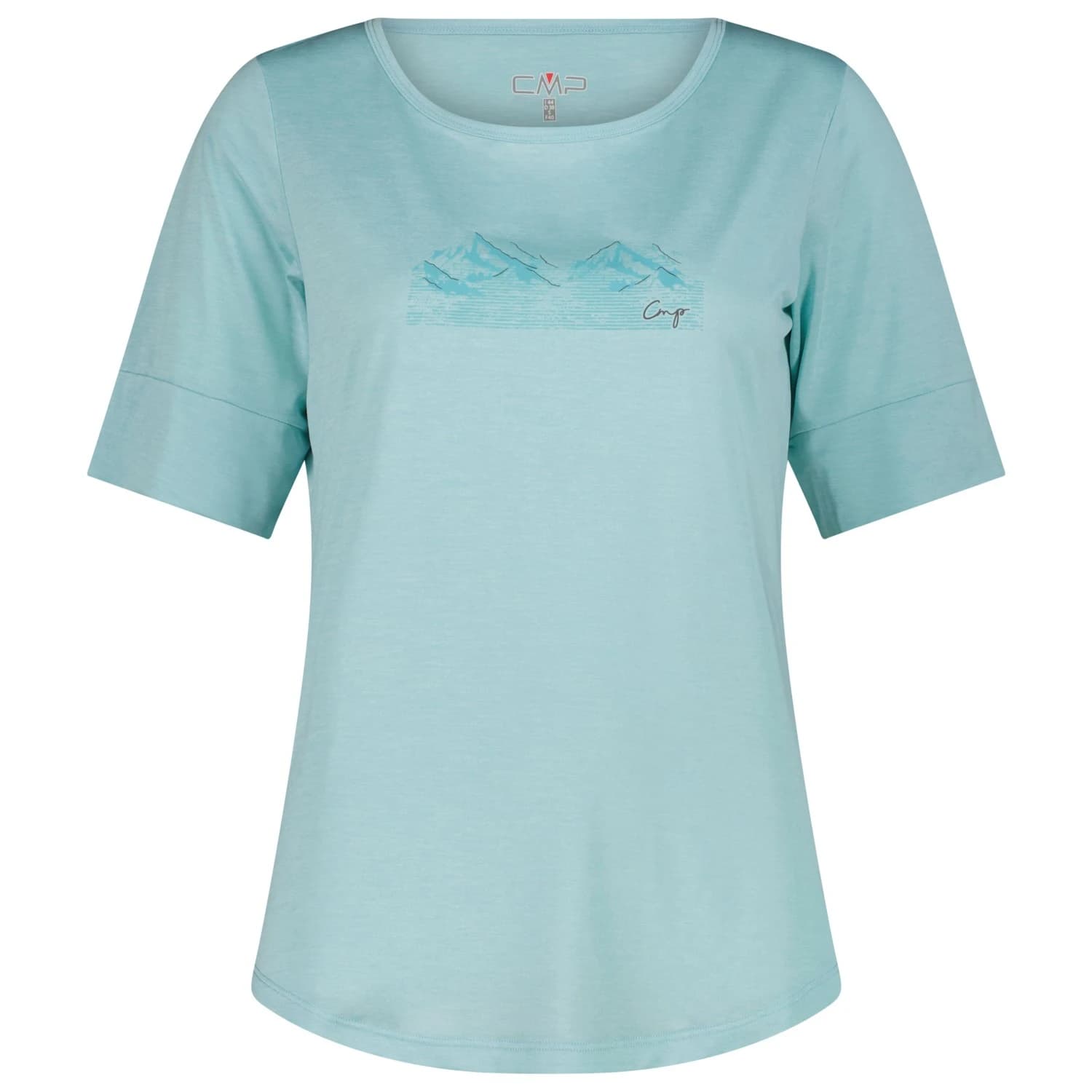 Дамска спортна тениска Cmp Women's Light Melange T-Shirt Sport shirt - Lagoon Melange