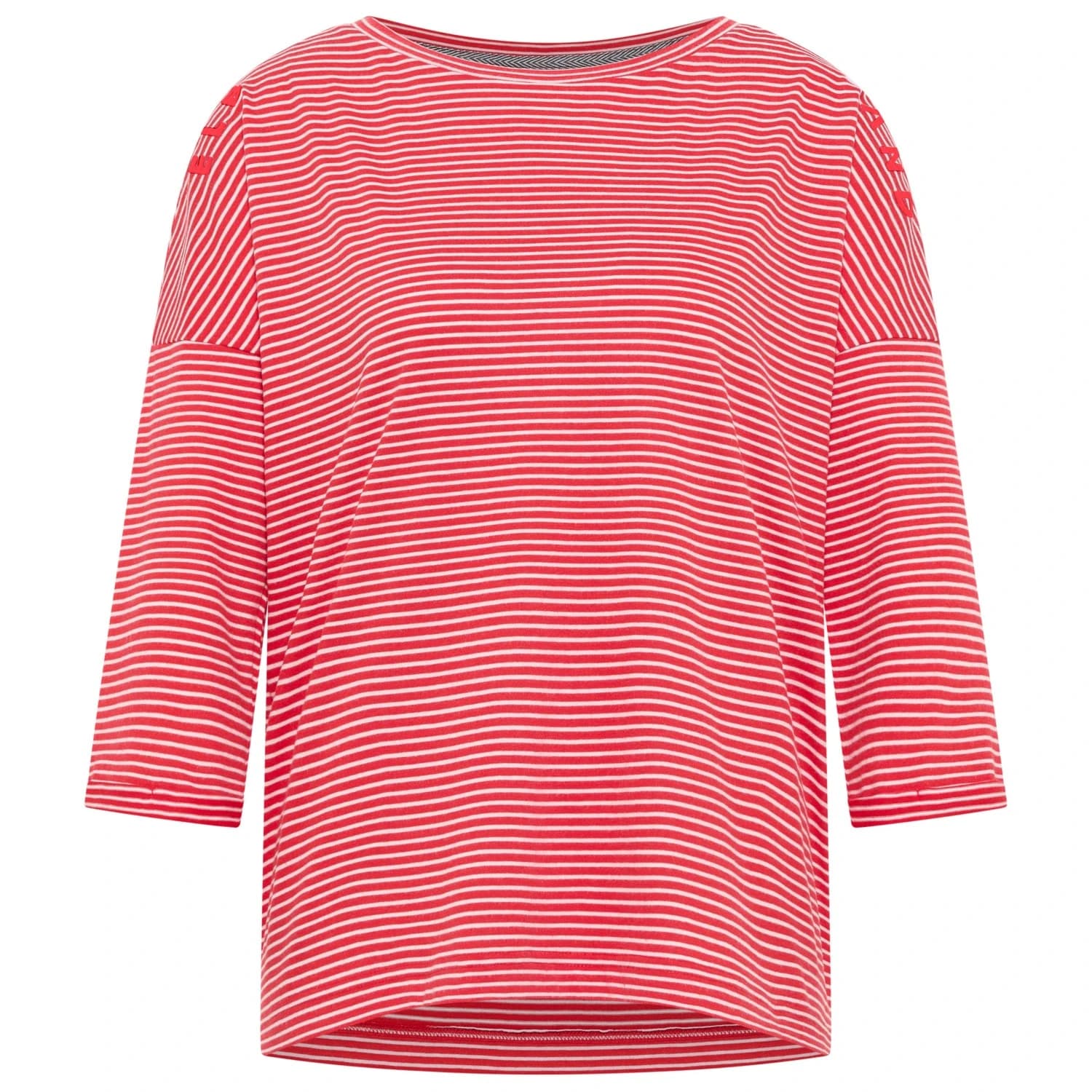 Дамска блуза с дълъг ръкав Elbsand Women's Veera T-Shirt 3/4 Sleeve Longsleeve - Barberry / Cloud White