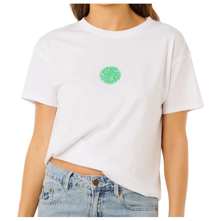 Дамска тениска Rip Curl Women's Icons Of Surf Relaxed Tee T-shirt - Optical White