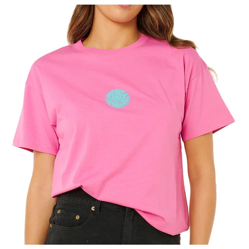 Дамска тениска Rip curl Women's Icons Of Surf Relaxed Tee T-shirt - Super Pink