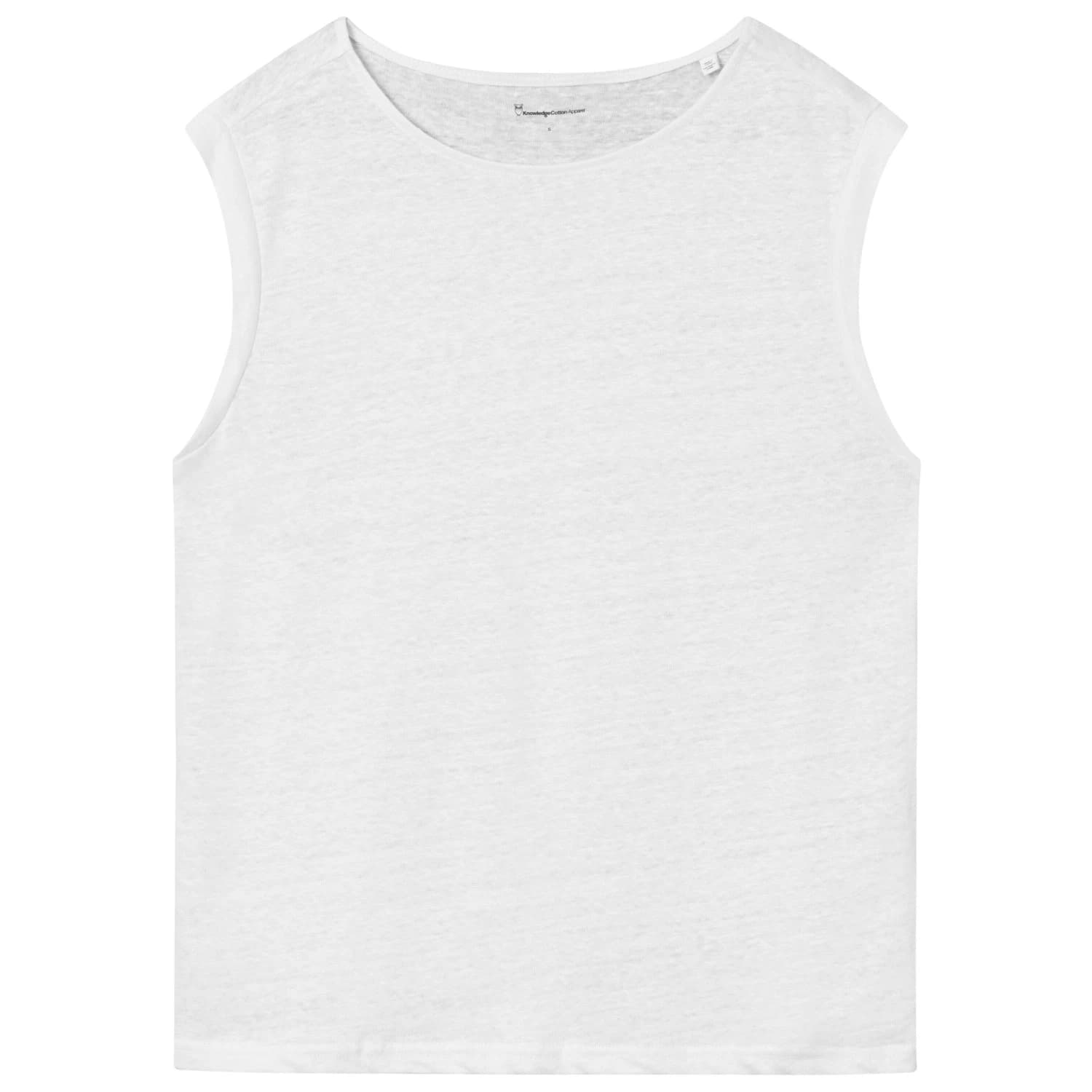 Дамски топ KnowledgeCotton Apparel Women's Loose Fold Up Linen Top - Bright White