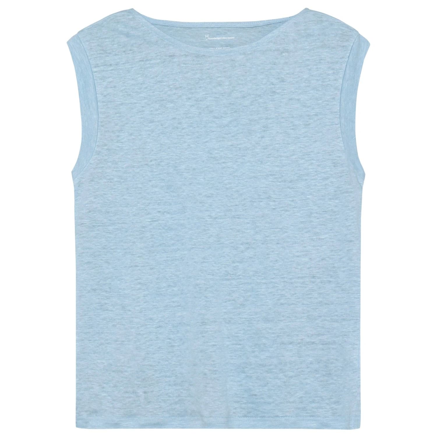 Дамски топ KnowledgeCotton Apparel Women's Loose Fold Up Linen Top - Skyway