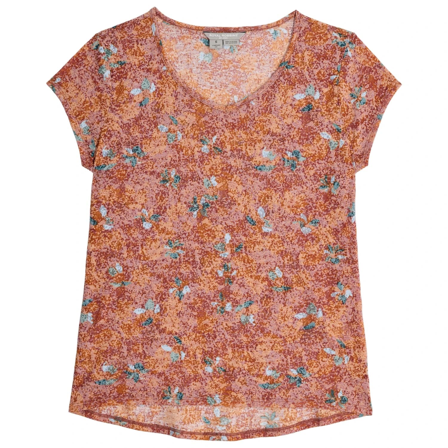 Дамска тениска Royal robbins Women's Featherweight Slub Tee T-shirt - Mahogany Marigold Pt
