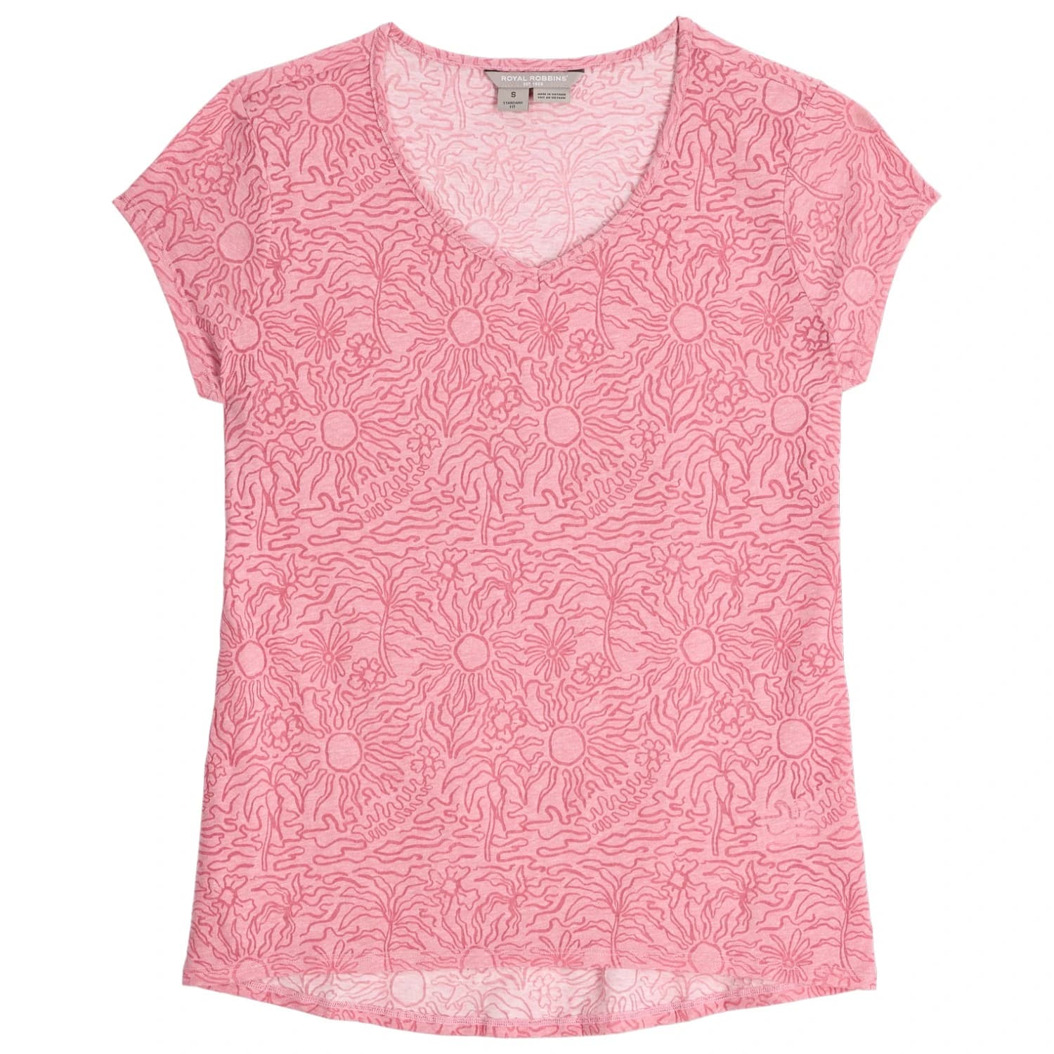 Дамска тениска Royal Robbins Women's Featherweight Slub Tee T-shirt - Orchid Htr Sunburst Pt