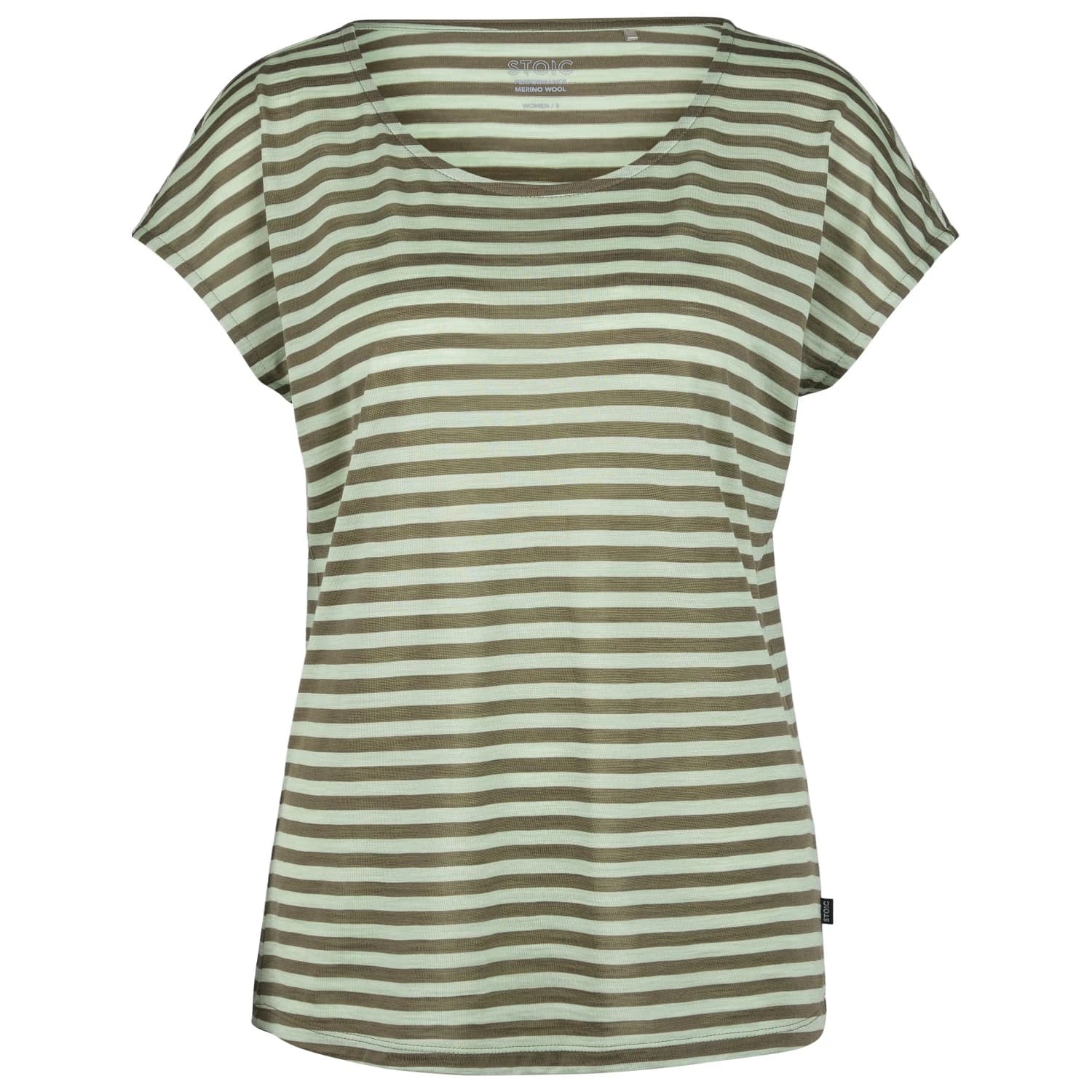 Дамска мериносова блуза Stoic Women's MerinoChill MMXX. Göteborg Loose Tee St Merino shirt - Olive / Tender Green