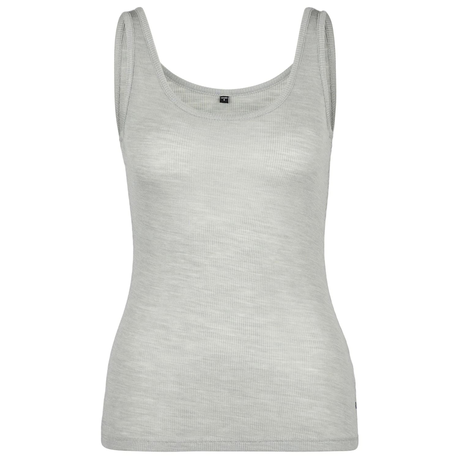 Дамска мериносова блуза Stoic Women's MerinoRib RonnebySt. Tank Merino shirt - Medium Grey Melange