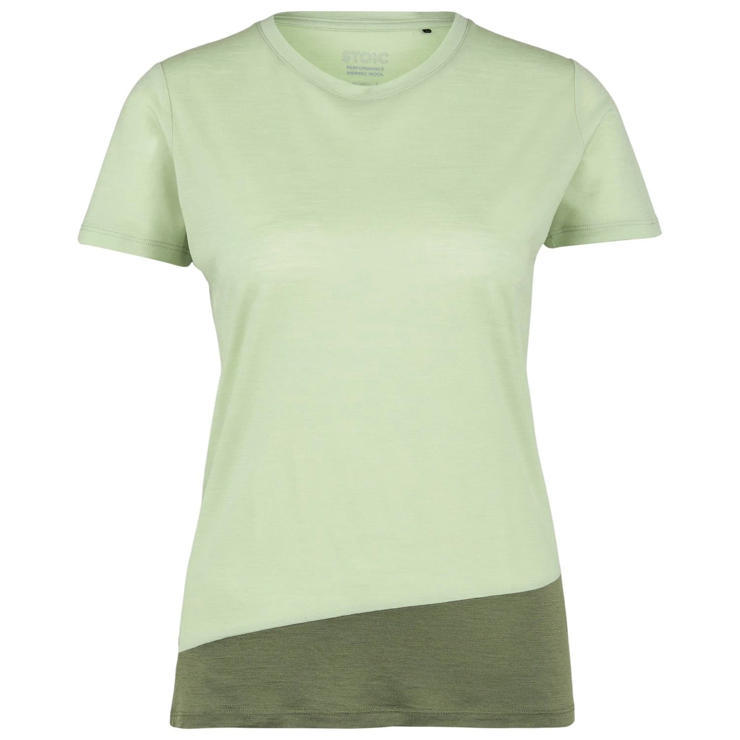 Дамска мериносова блуза Stoic Women's Merino155 LaholmSt. Colorblock T-Shirt Merino shirt - Tender Green / Moss Green