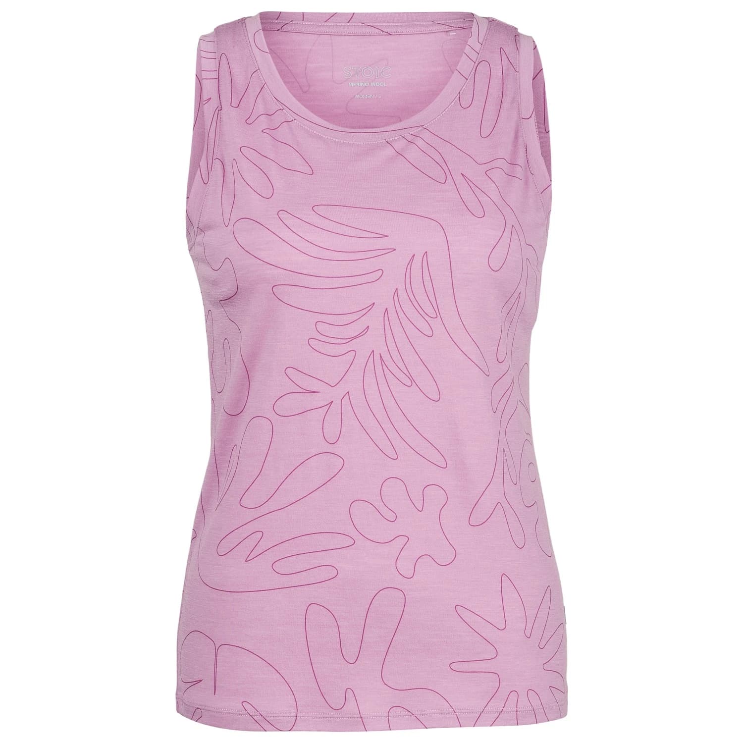 Дамска мериносова блуза Stoic Women's Merino155 LaholmSt. Print Tank Flowers Merino shirt - Deep Lavender
