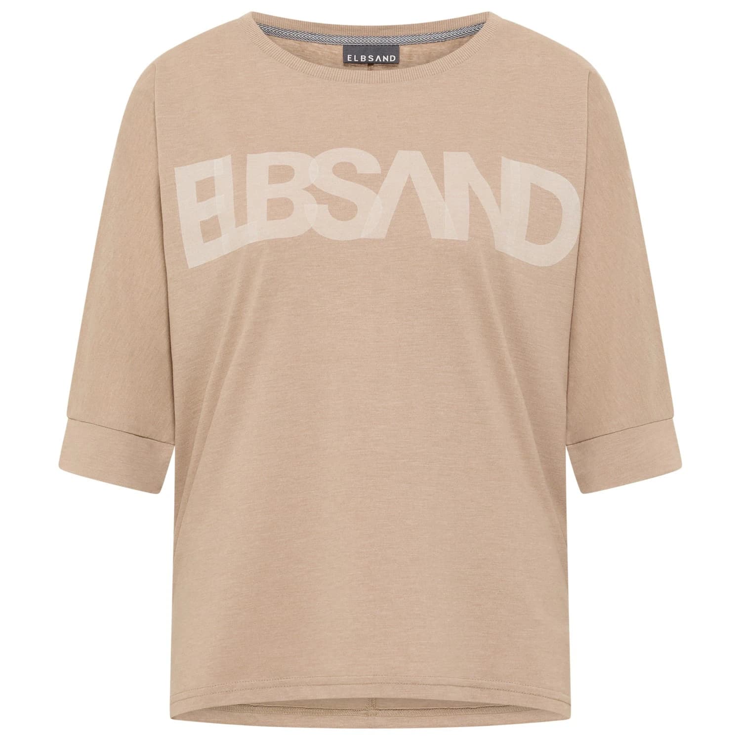 Дамска тениска ELBSAND Women's Imani T-shirt - Camel Melange