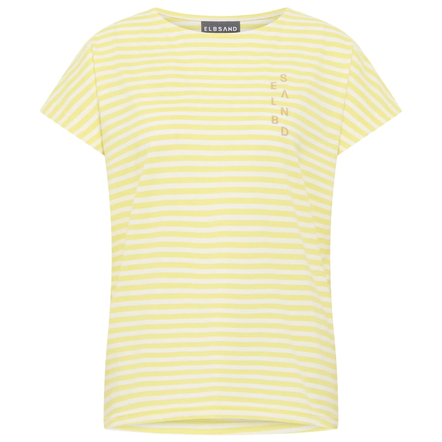 Дамска тениска ELBSAND Women's Selma T-shirt - Bright Yellow / Bright White