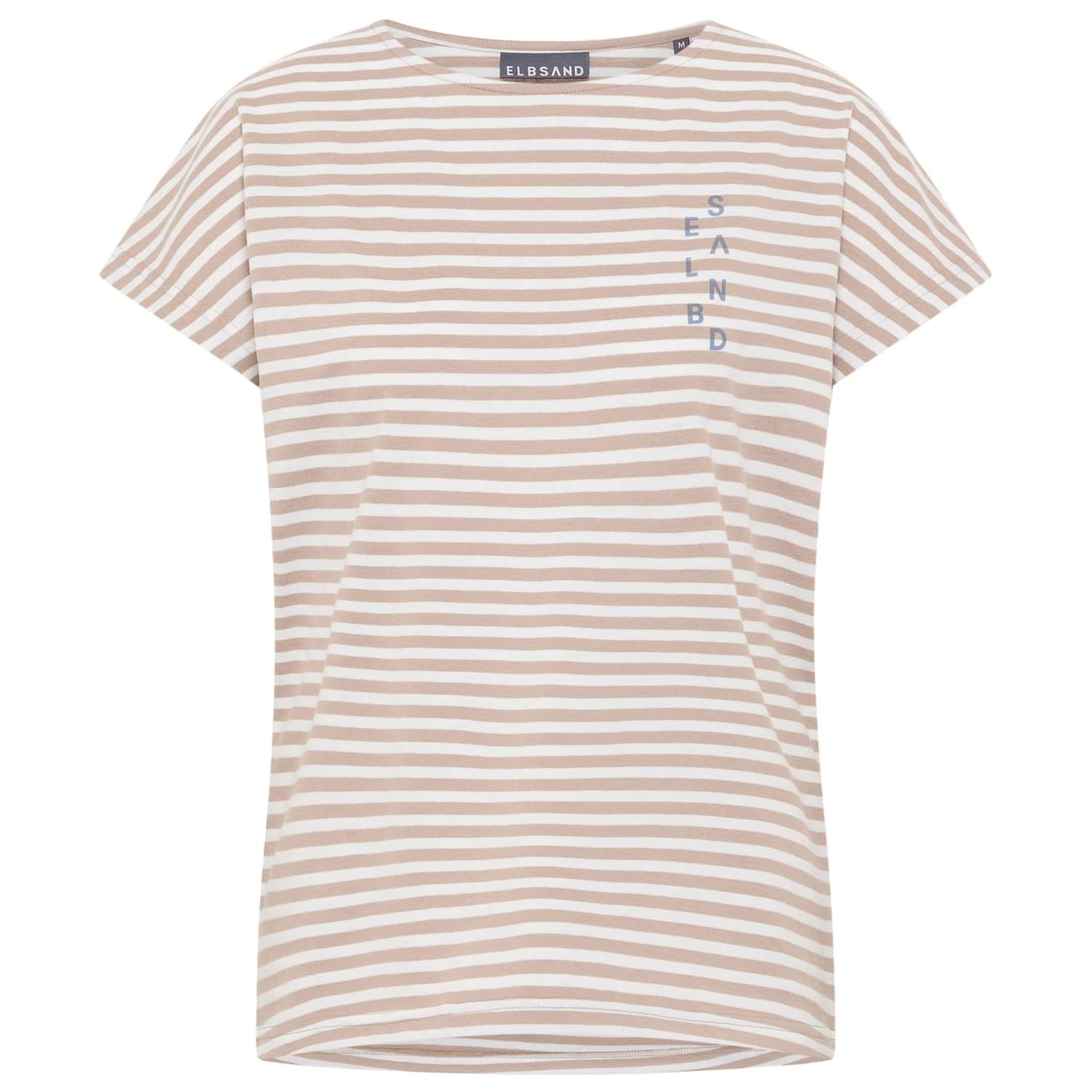 Дамска тениска Elbsand Women's Selma T-shirt - Camel / Bright White