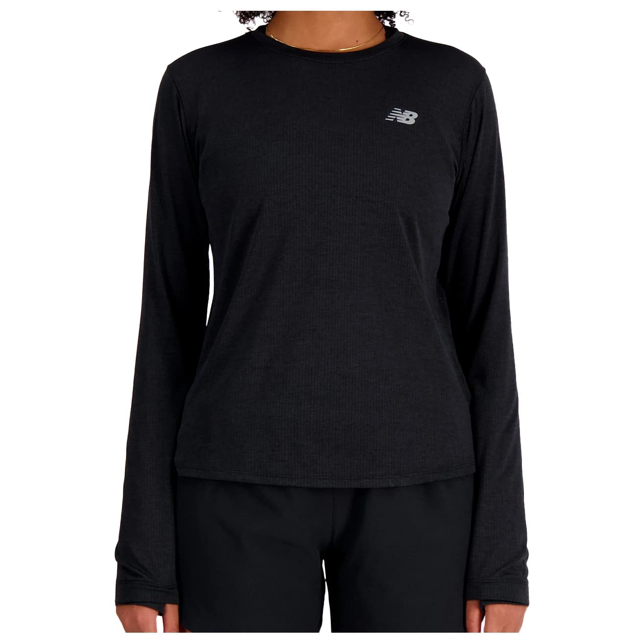 Дамска тениска New Balance Women's Athletics Long Sleeve Sport shirt - Black