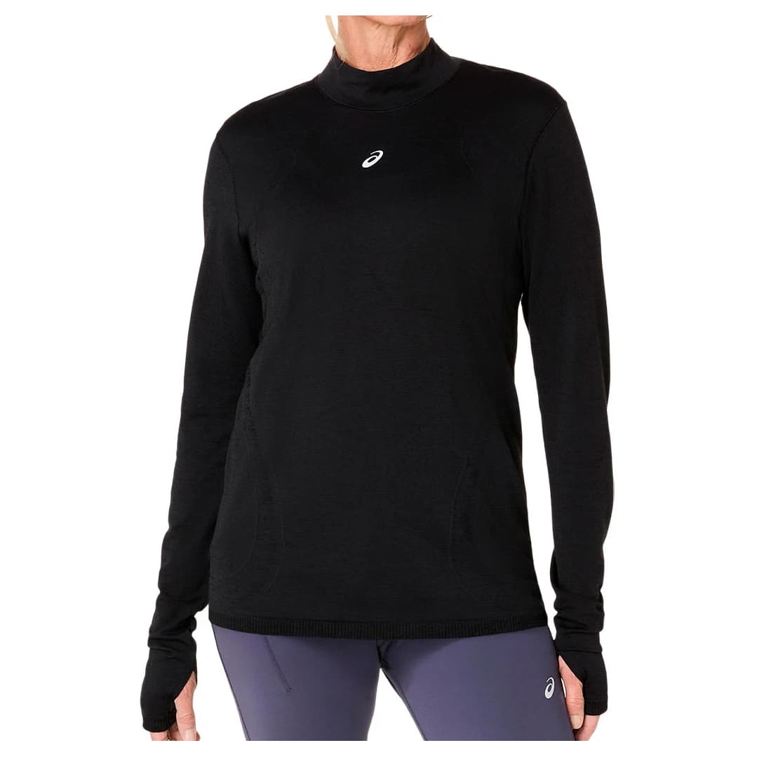 Дамска тениска Asics Women's Road Winter Seamless L/S Top Running shirt - Performance Black