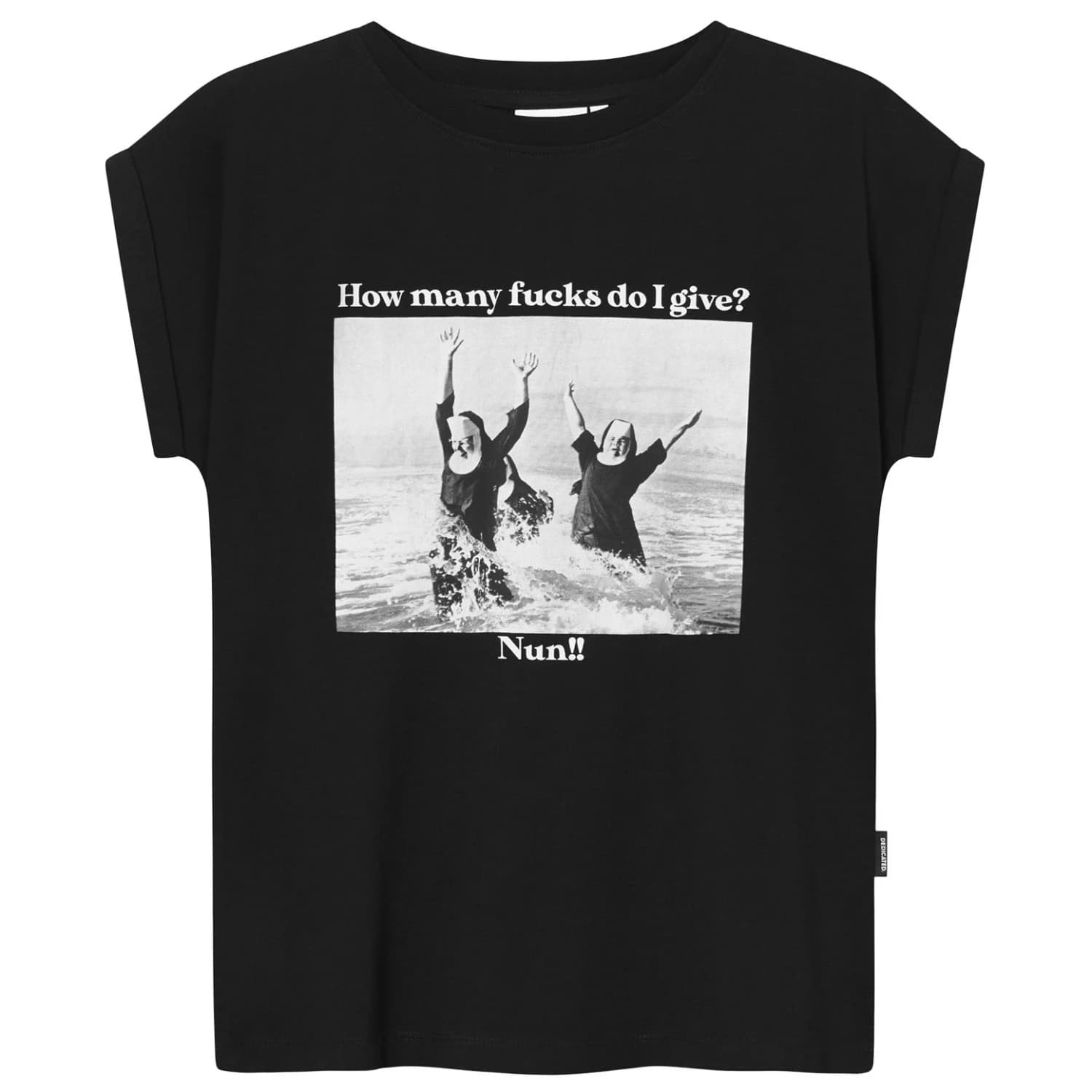 Дамска тениска DEDICATED Women's T-Shirt Visby Nun Given T-shirt - Black