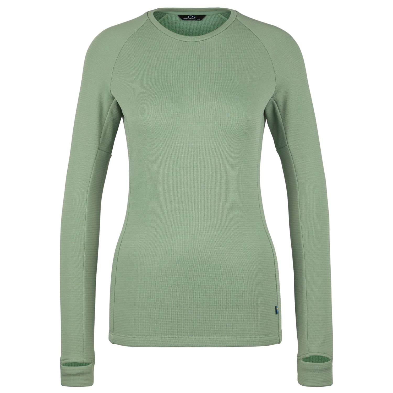 Дамско мериносово термобельо Stoic Women's MerinoSoft245 TuleboSt. L/S Merino shirt - Iceberg Green