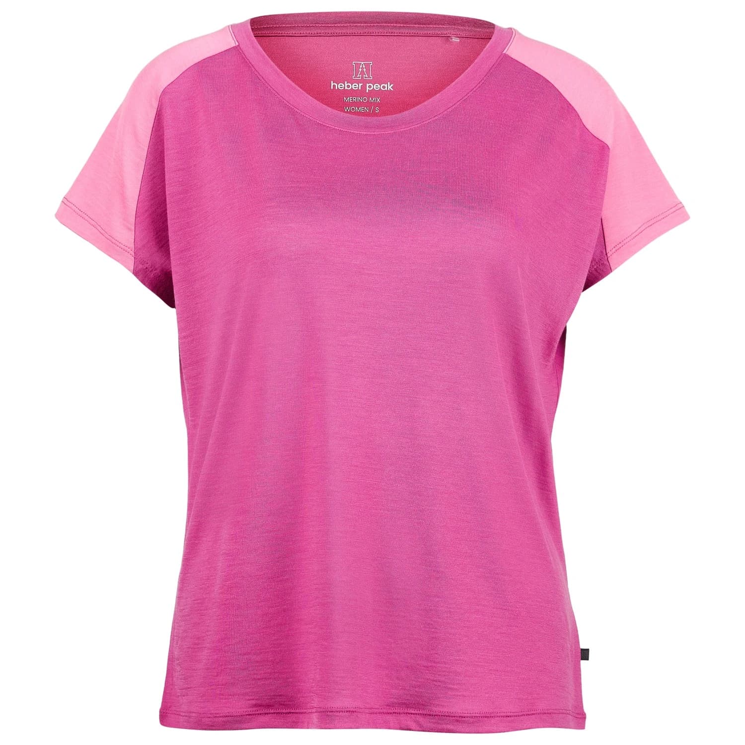 Дамска мериносова блуза Heber Peak Women's MerinoCool165 EvergreenHe. T-Shirt Merino shirt - Deep Pink / Bright Pink
