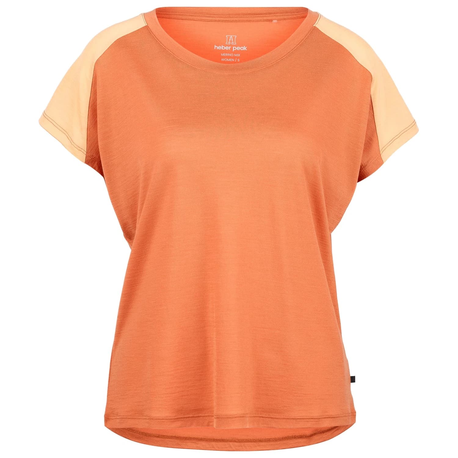 Дамска мериносова блуза Heber Peak Women's MerinoCool165 EvergreenHe. T-Shirt Merino shirt - Sunset Orange / Peach