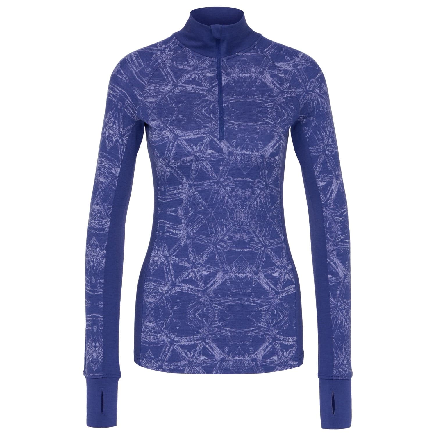 Мериносово термобельо Stoic Women's Merino225 StensundSt. Half Zip Merino shirt - Crystals Midnight Purple