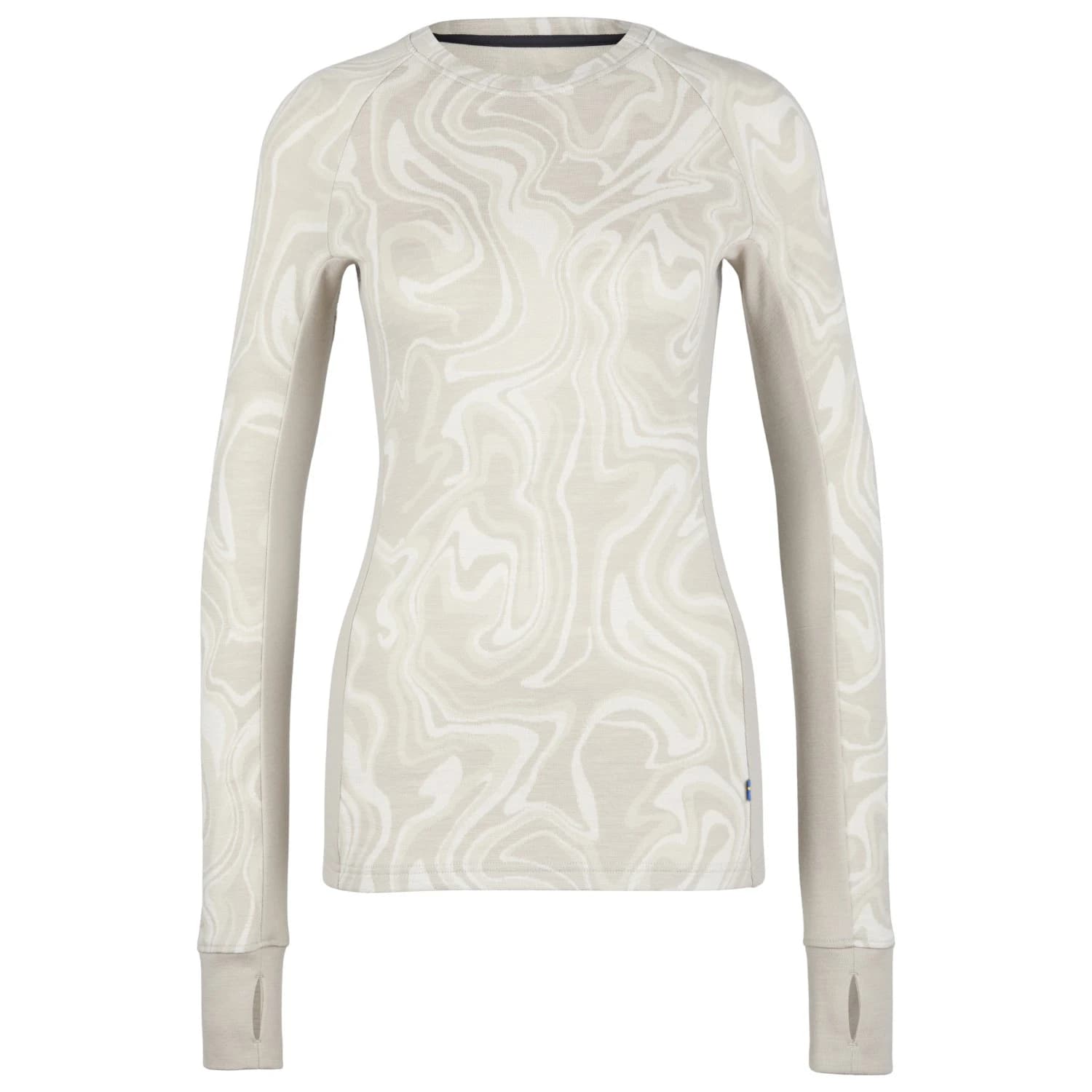 Дамско мериносово термобельо Stoic Women's Merino225 StensundSt. L/S Merino shirt - Fog Grey / Multi