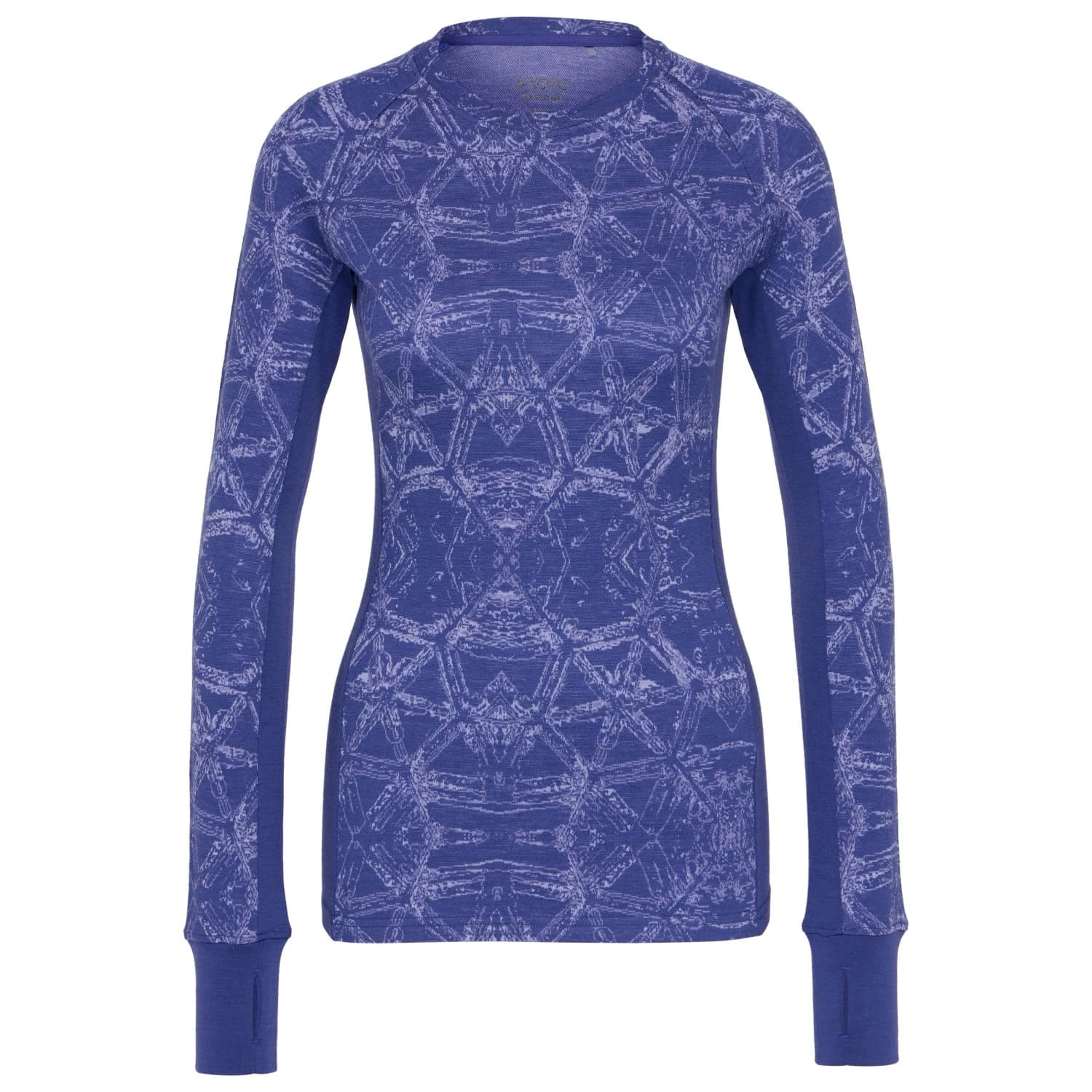 Мериносово термобельо Stoic Women's Merino225 StensundSt. L/S Merino shirt - Crystals Midnight Purple