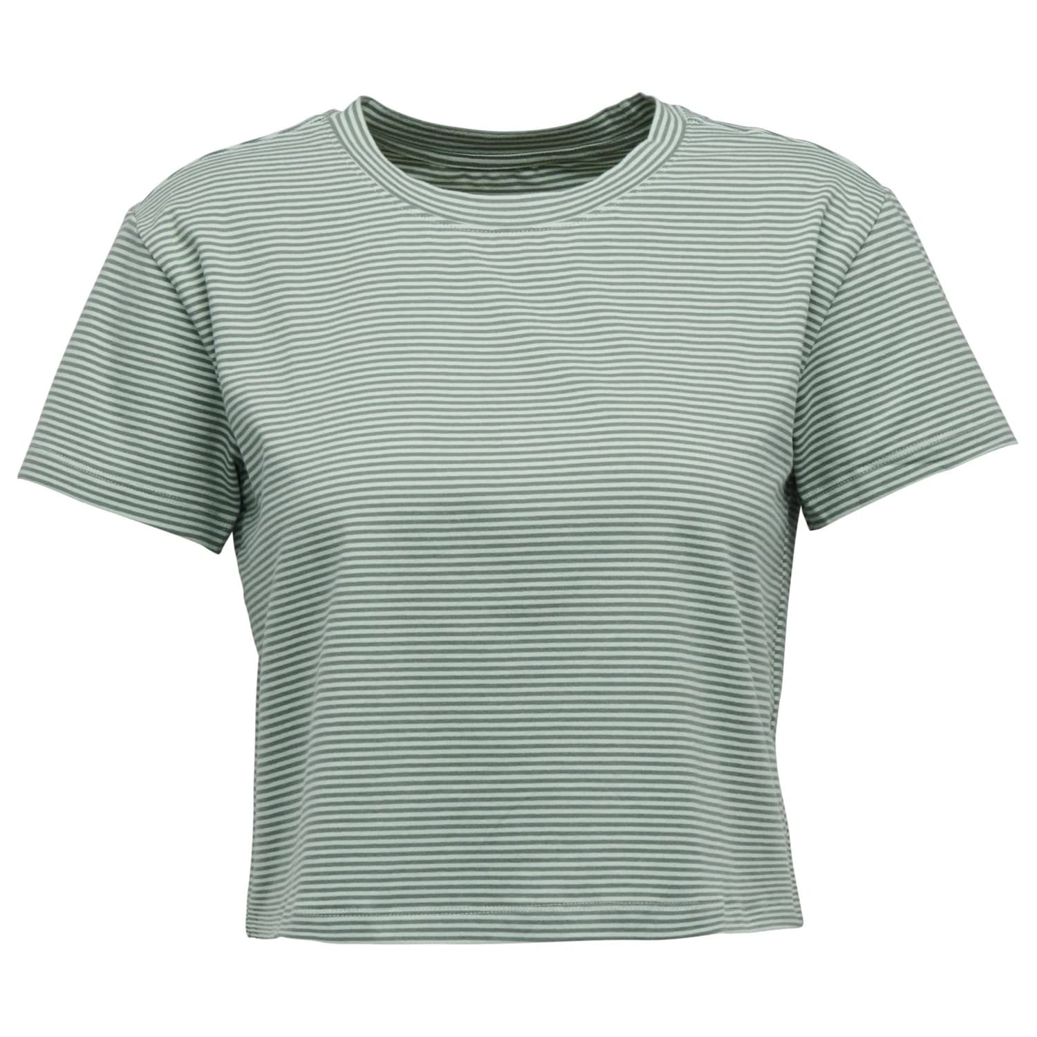 Дамска тениска Black Diamond Women's BD Stripe Crop S/S Tee T-shirt - Foam Green / Laurel Green