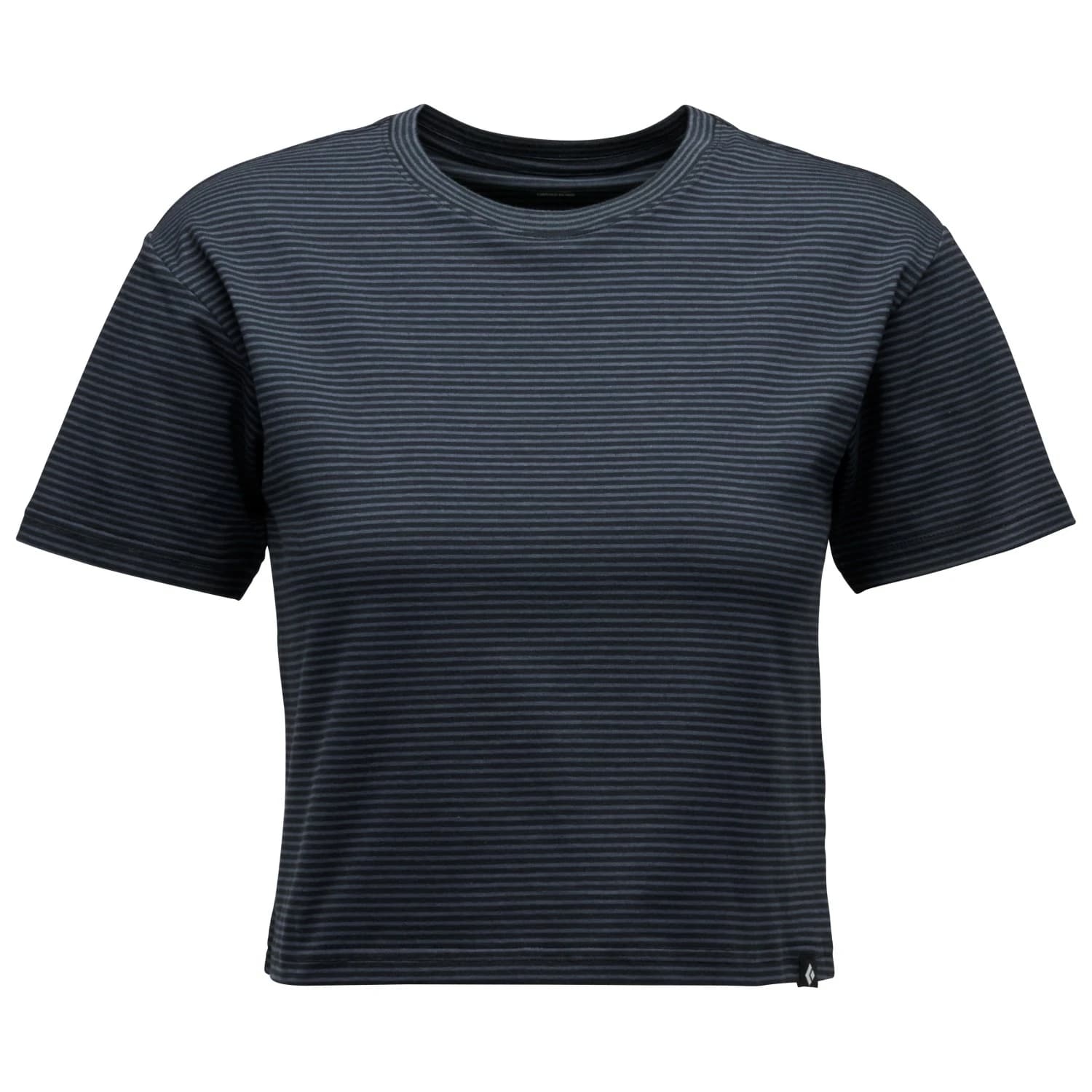 Дамска тениска Black Diamond Women's BD Stripe Crop S/S Tee T-shirt - Black / Carbon