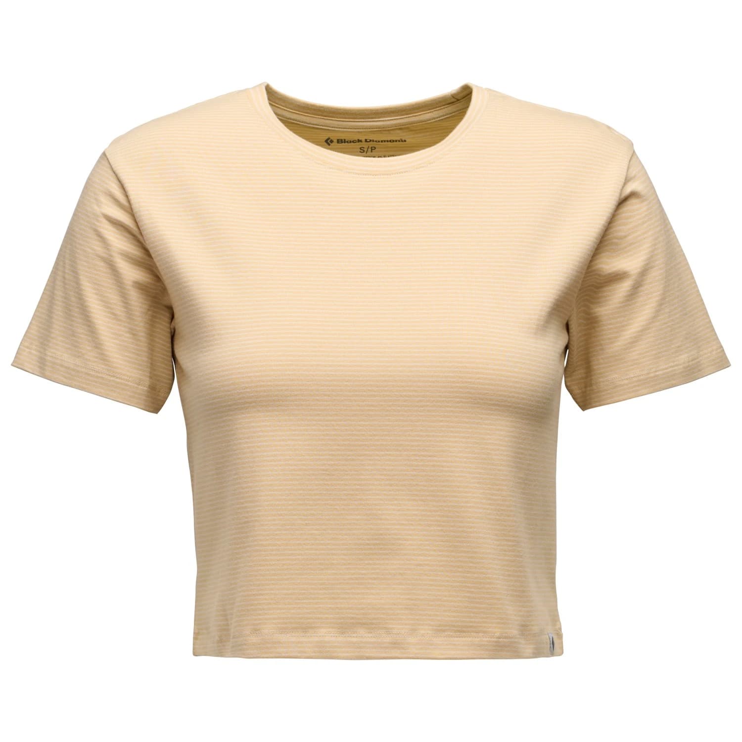 Дамска тениска Black Diamond Women's BD Stripe Crop S/S Tee T-shirt - White Oak / Off White