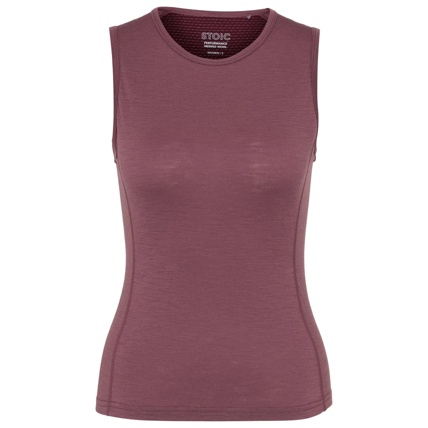 Мериносово термобельо Stoic Women's Merino150 SadjemSt. Tank Merino shirt - Plum Red / Dark Plum Red