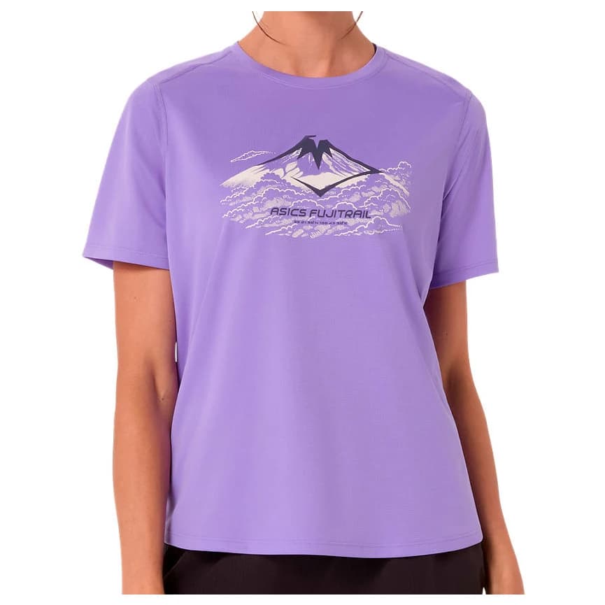 Дамска тениска Asics Women's Fujitrail Logo S/S Top Running shirt - Amethyst