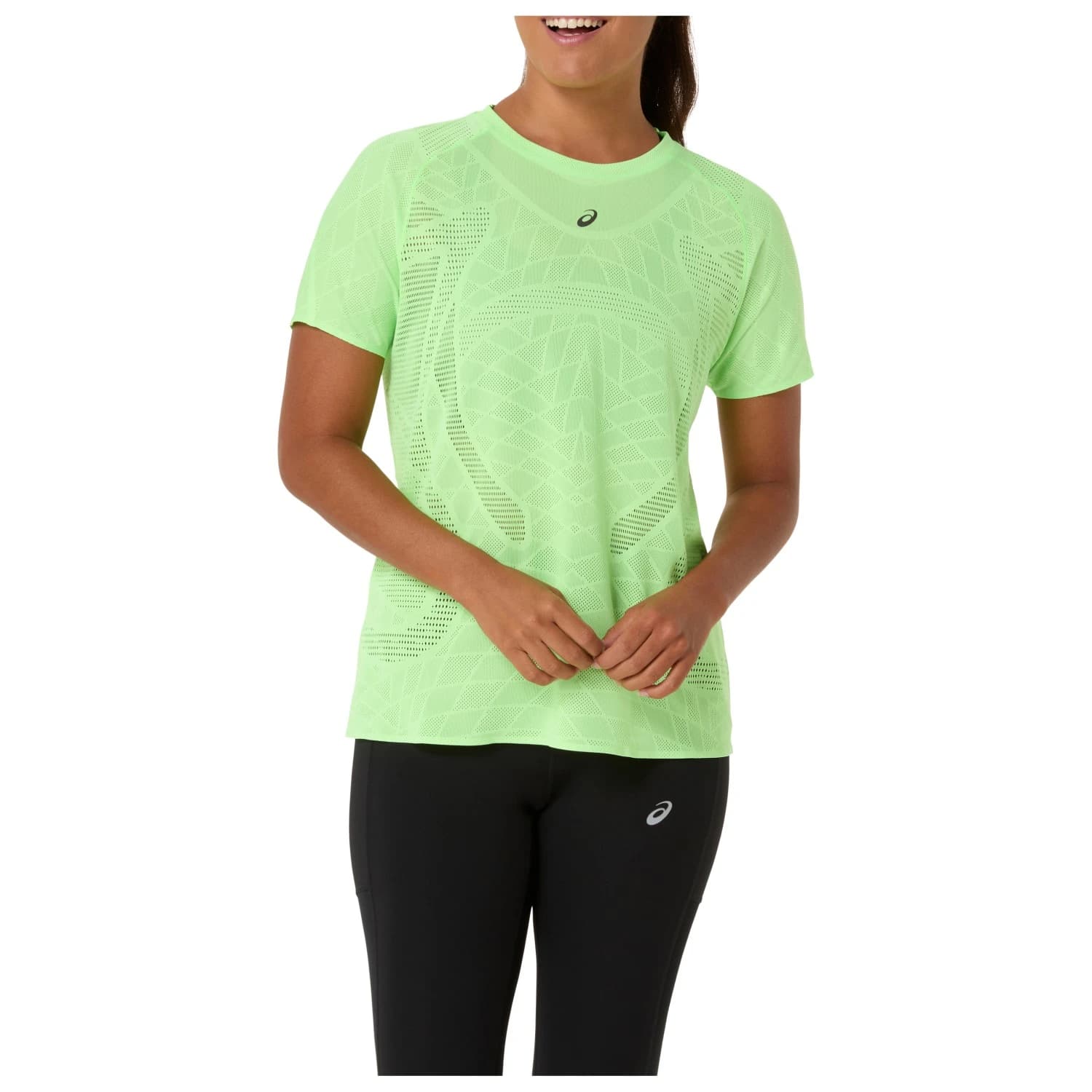 Дамска тениска Asics Women's Metarun S/S Top Running shirt - Illuminate Green