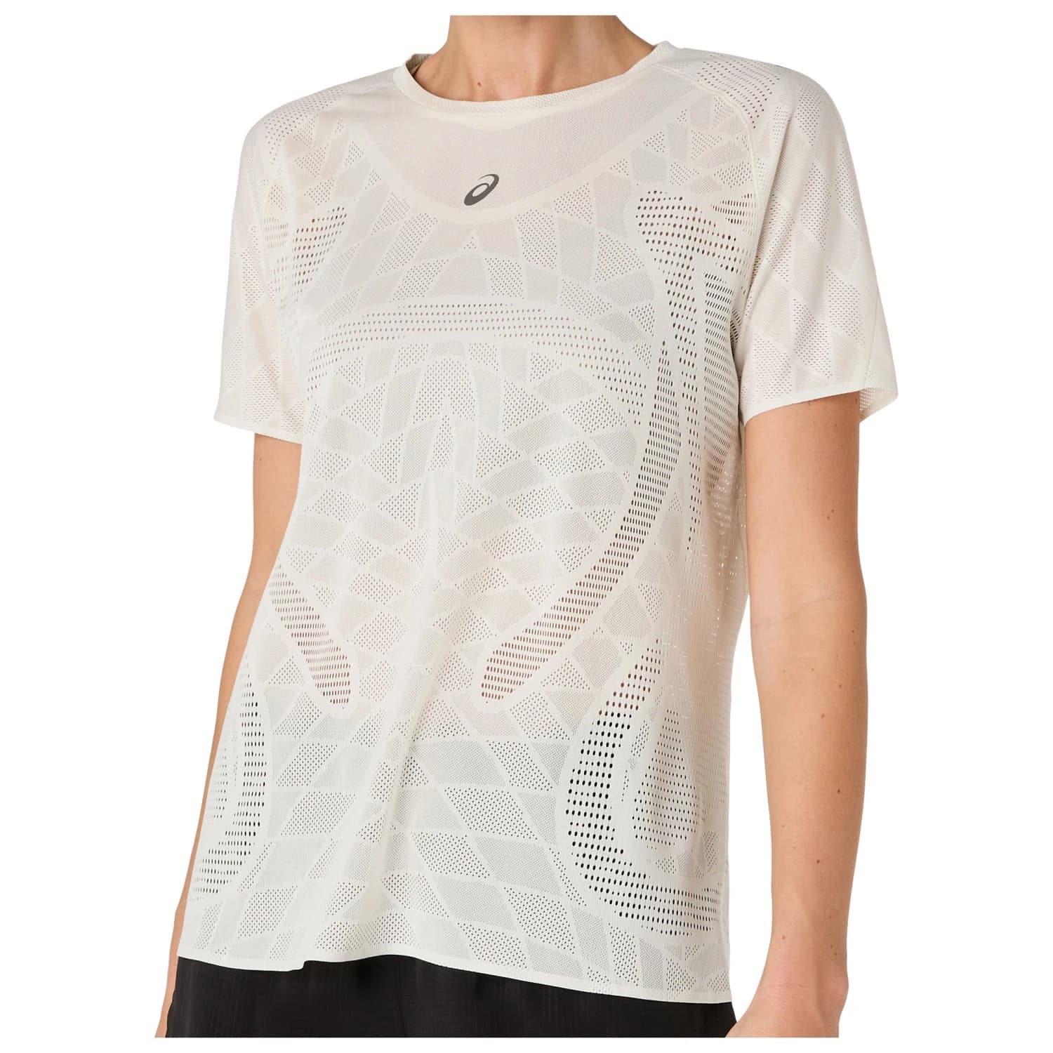 Дамска тениска Asics Women's Metarun S/S Top Running shirt - Cream
