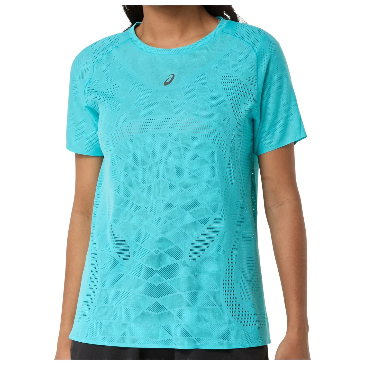Дамска тениска Asics Women's Metarun S/S Top Running shirt - Energy Aqua
