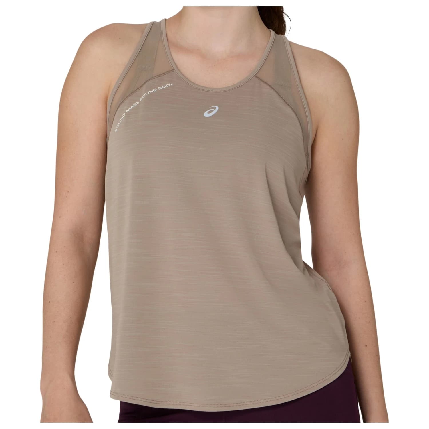 Дамски потник с широка презрамка Asics Women's Road Tank Tank top - Greige