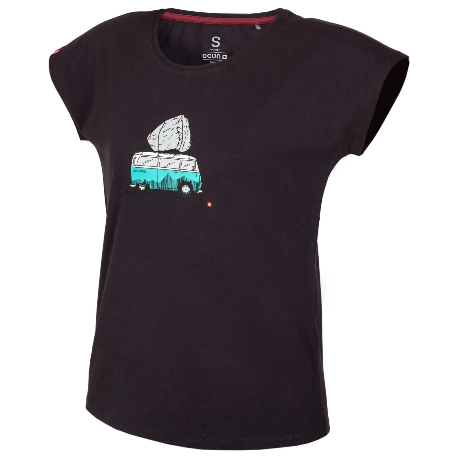 Дамска тениска Ocun Women's Kimo T Bus-Stone T-shirt - Anthracite Obsidian