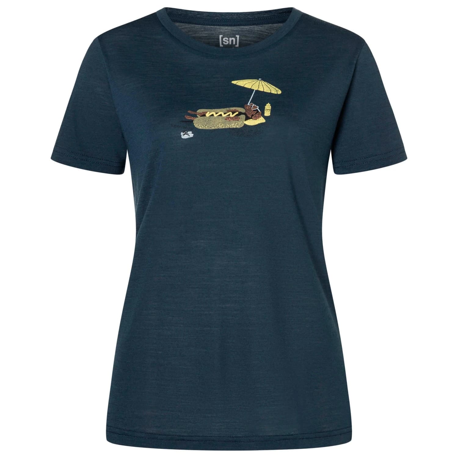 Дамска мериносова блуза super.natural Women's Hot Dog Tee Merino shirt - Blueberry / Various