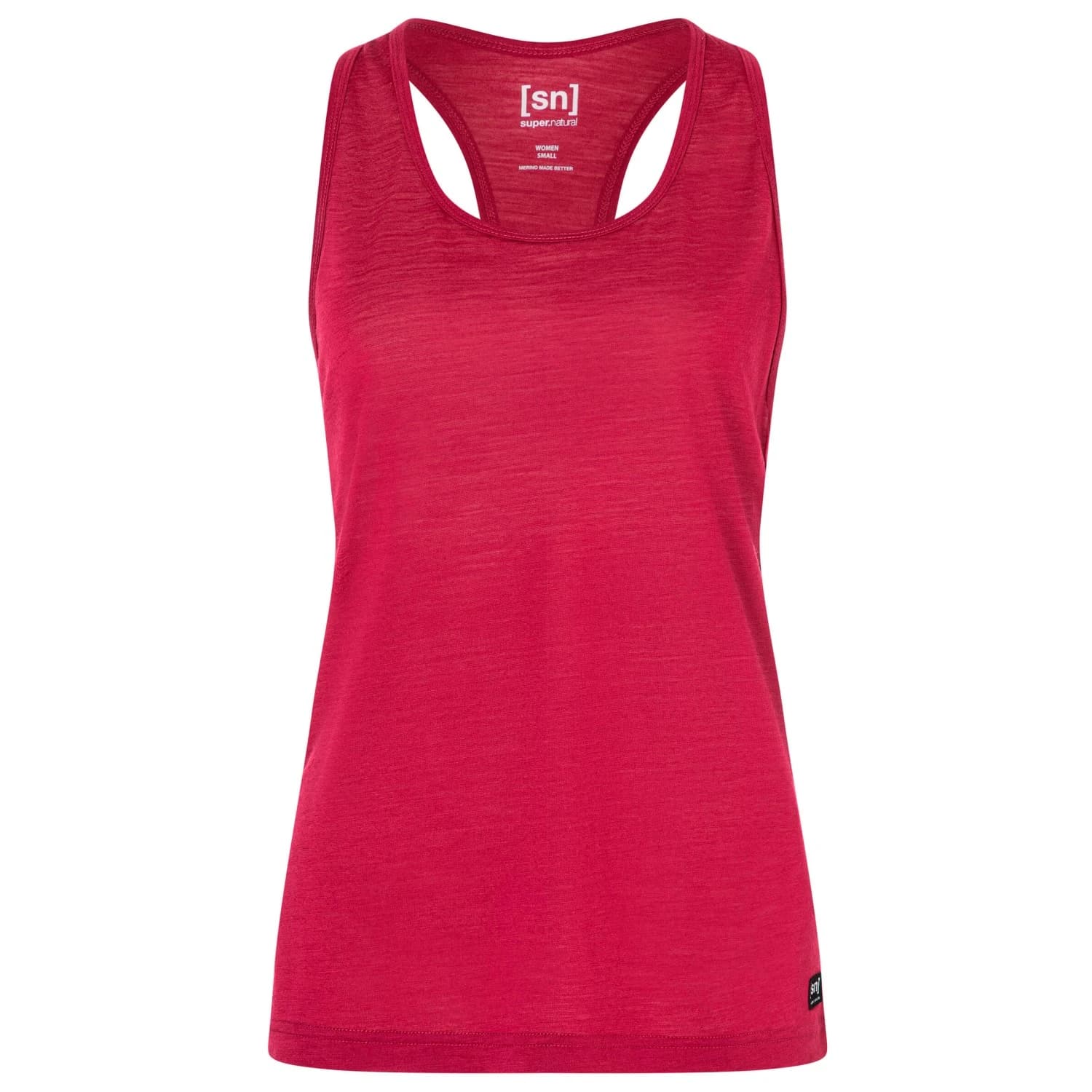 Дамска мериносова блуза super.natural Women's Loose Tanktop Merino shirt - Beet Red