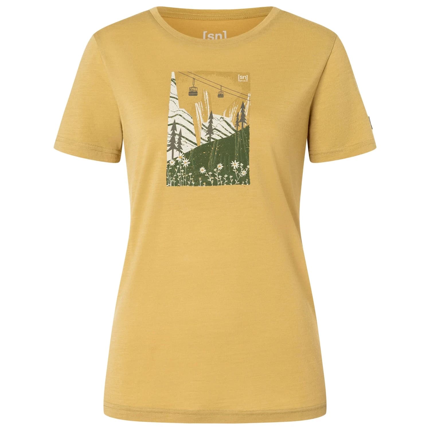 Дамска мериносова блуза super.natural Women's Summer Gondola Tee Merino shirt - Sahara / Various