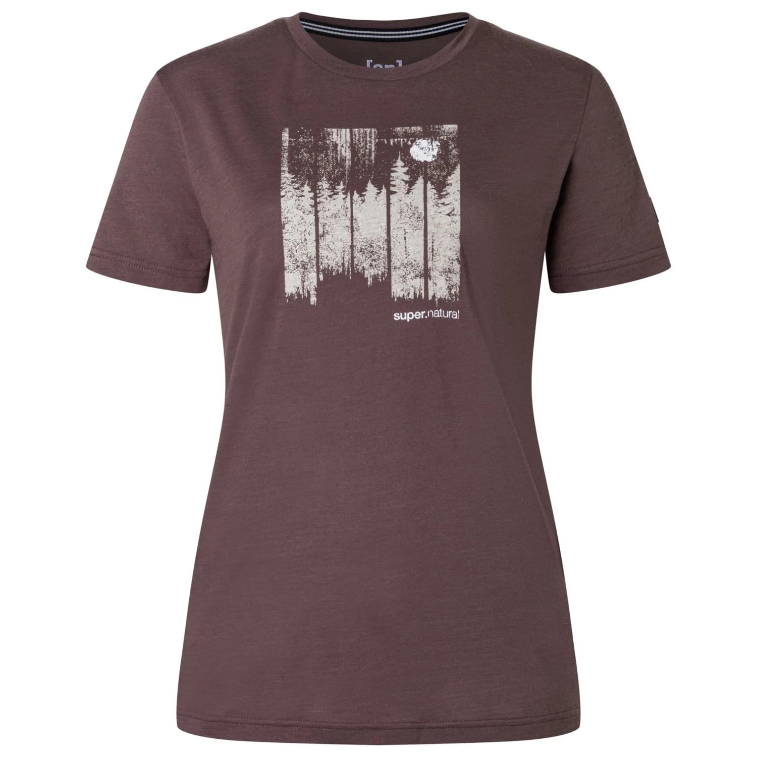 Мериносова блуза super.natural Women's Wonder Wald Tee Merino shirt - Raisin / Various