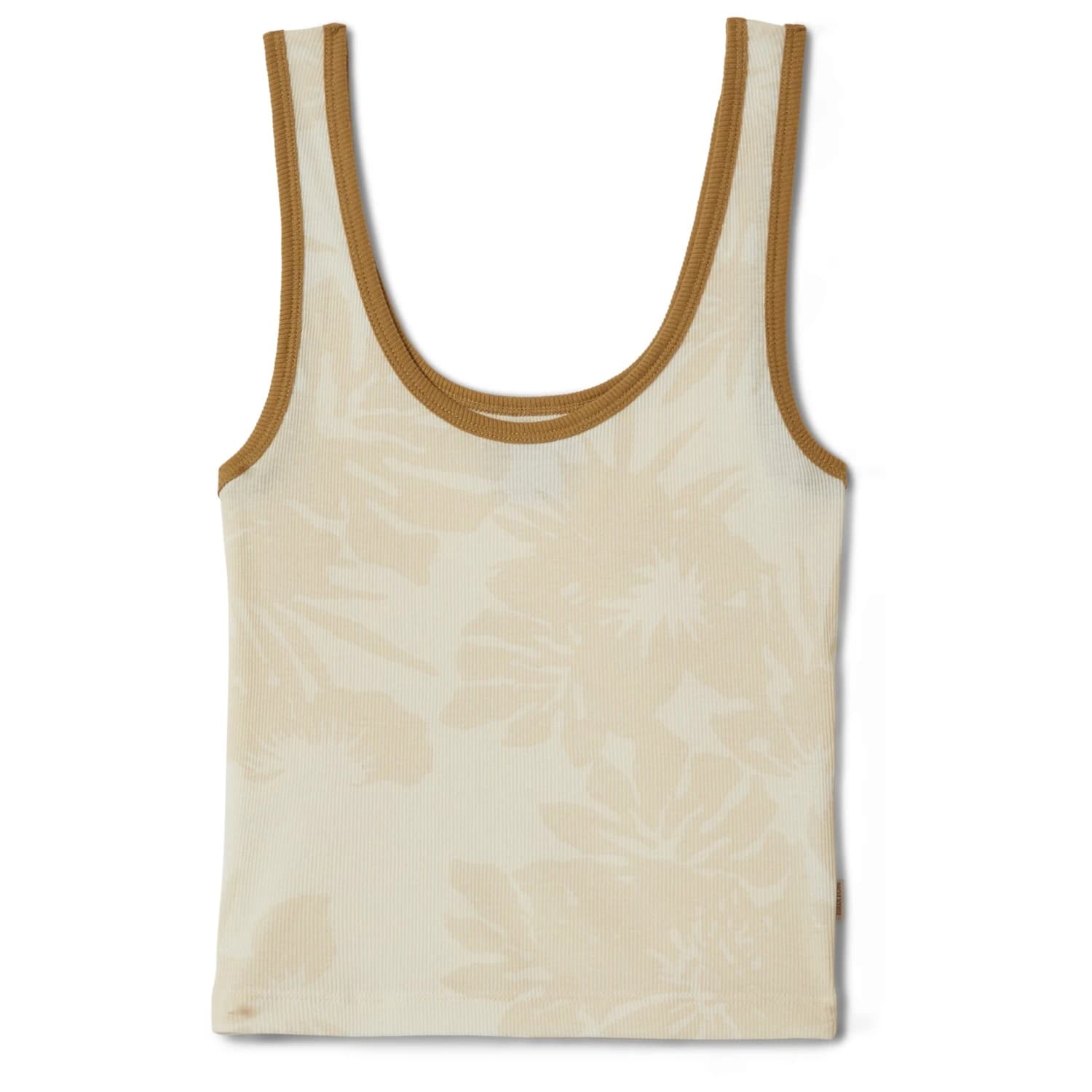 Дамски топ Brixton Women's Ringer Organic A-Tank Top - Off White / Olive Stone