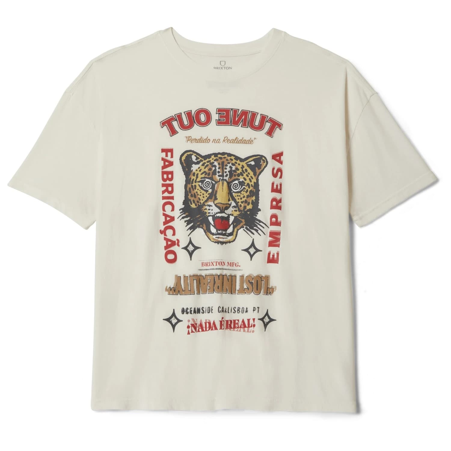 Дамска тениска Brixton Women's The Getaway Oversized BF Tee T-shirt - Vintage White