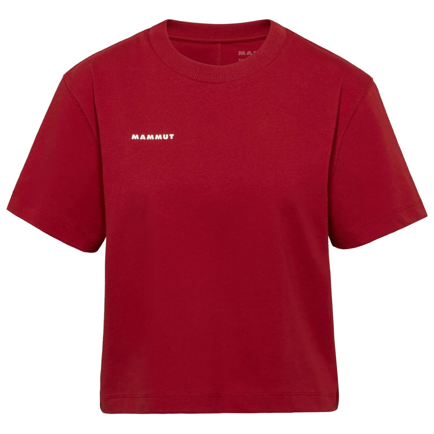 Дамска тениска Mammut Women's Base Cropped T-Shirt Mini Logo T-shirt - Dark Mammut Red