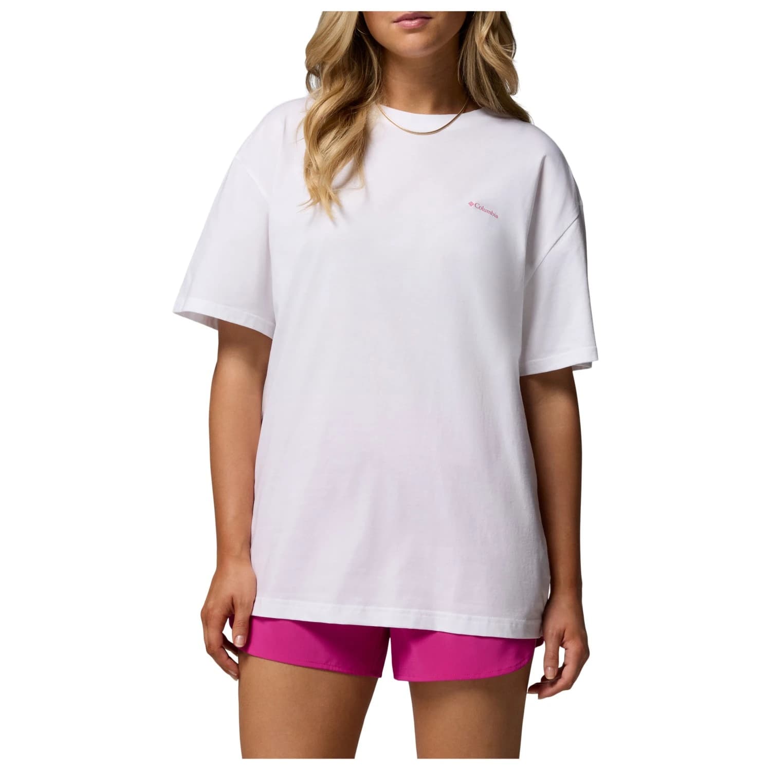 Дамска тениска Columbia Women's Rolling Bend Graphic Oversized Tee T-shirt - White / Floral Groove