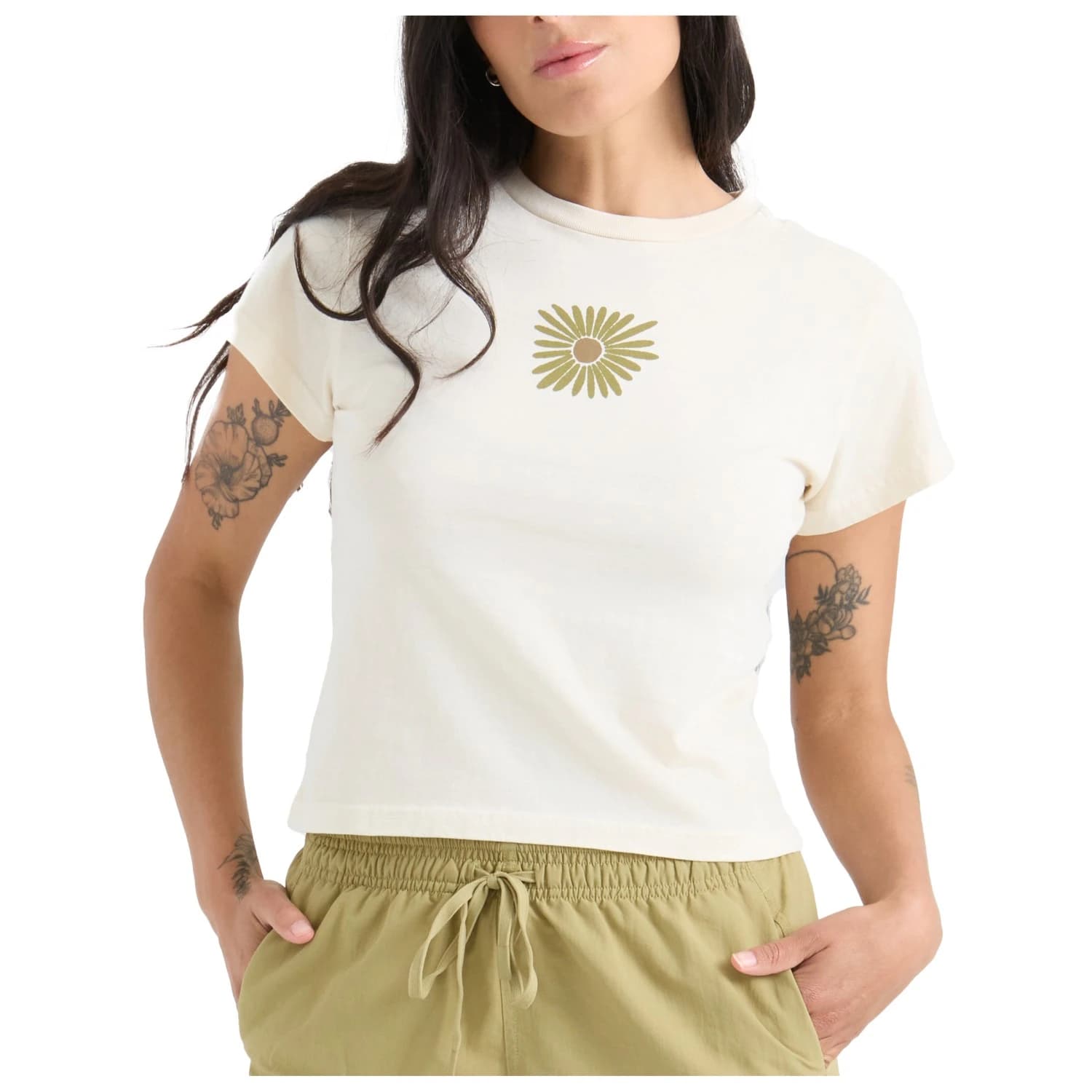 Дамска тениска Roark Women's Flower Muse Tee T-shirt - Bone