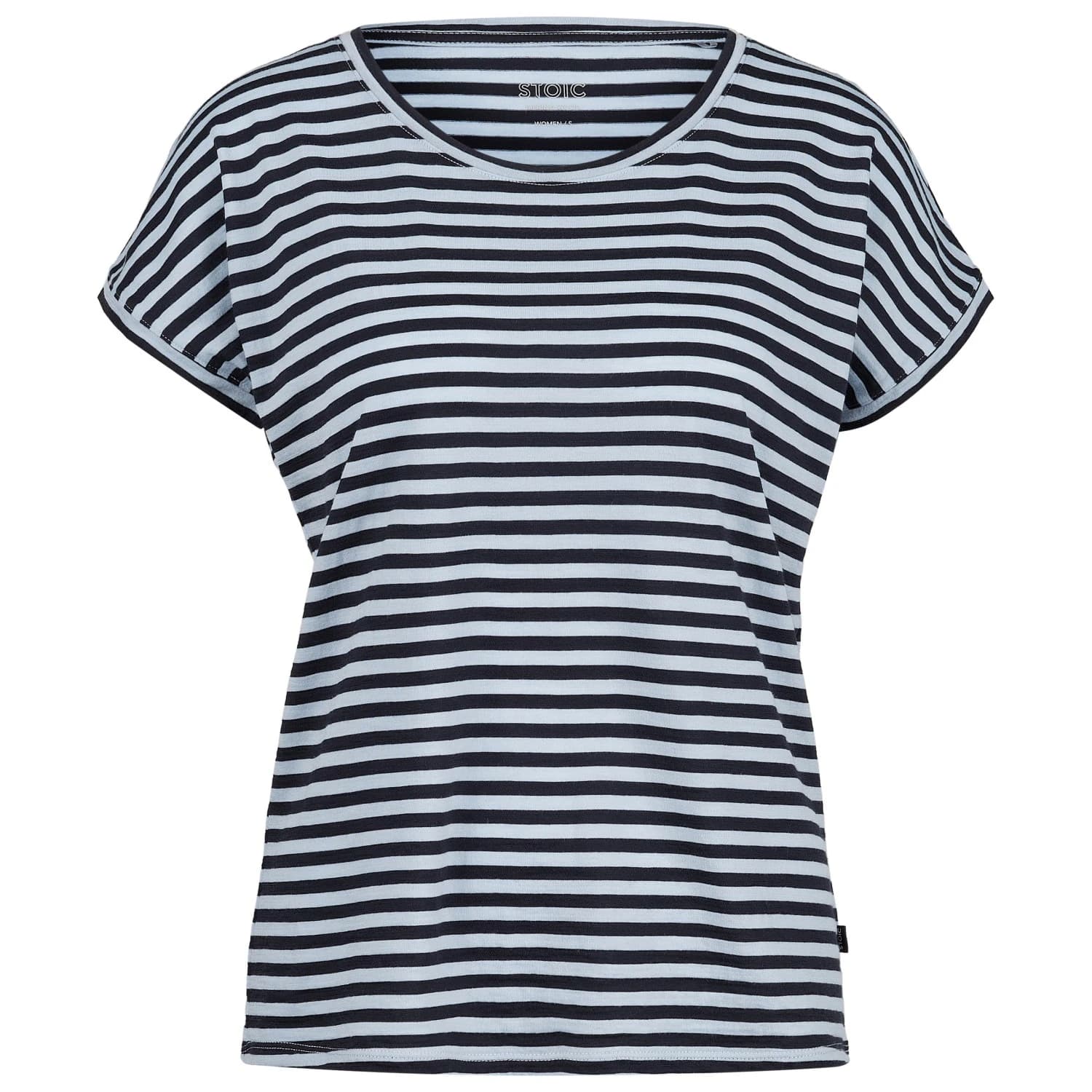 Дамска мериносова блуза Stoic Women's Merino155 LaholmSt. Loose Shirt Striped Merino shirt - Dark Navy / Sky Blue