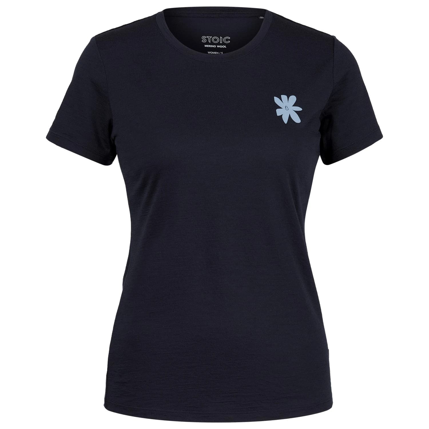 Дамска мериносова блуза Stoic Women's Merino155 LaholmSt. T-Shirt Daisy Flower Merino shirt - Dark Navy