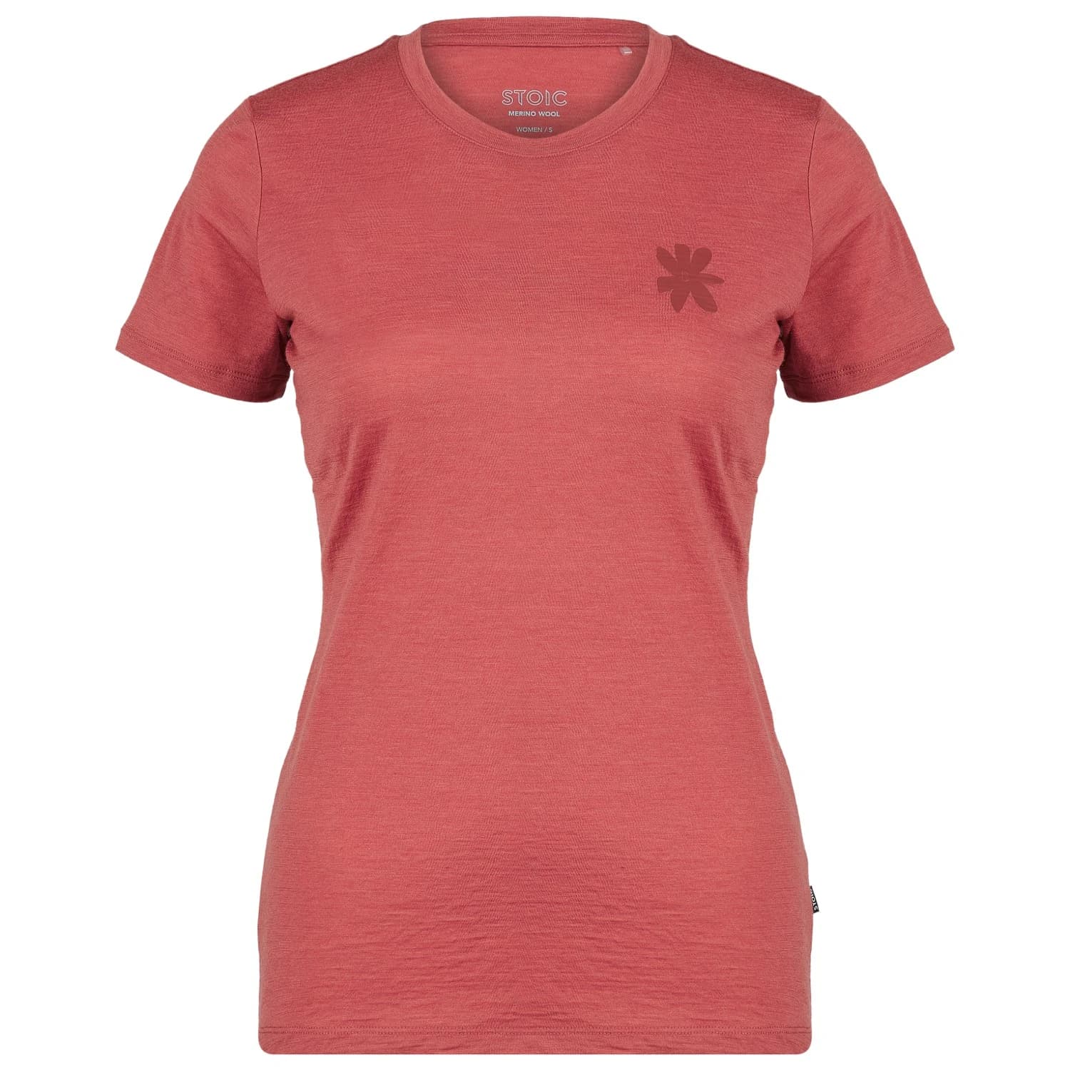 Дамска мериносова блуза Stoic Women's Merino155 LaholmSt. T-Shirt Daisy Flower Merino shirt - Spice Red
